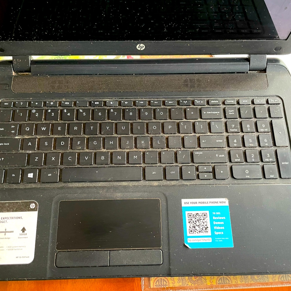 HP-15 Black Laptop 17” for parts